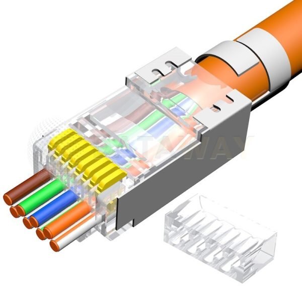 DATAWAY (100 pcs) Connector RJ45 1.5mm FTP, CAT6A/7/7A, EASY - Image 3