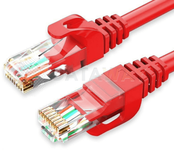 DATAWAY patch cable CAT5E, UTP PVC, 0.25m, red