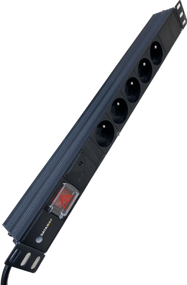 DATAWAY PDU Surge protection 5x 230V, 1U, 19", M6, 3m - Image 3