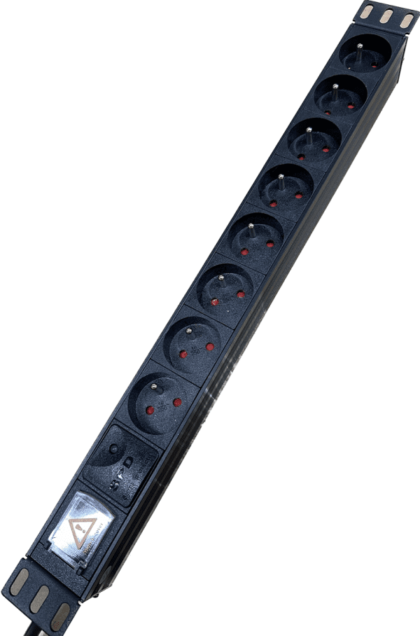 DATAWAY PDU Surge protection 8x 230V, 1U, 19", M6, 3m - Image 3