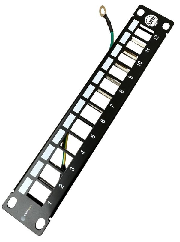 DATAWAY Patch panel 10" 12x keystone, 1U modular, UNI